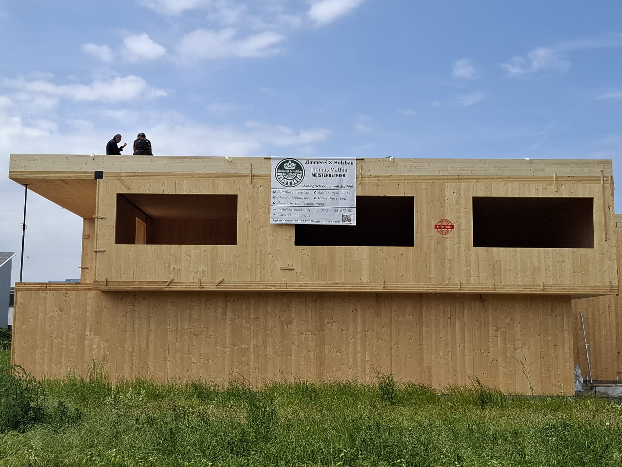 CLT Massivholzbau Baustelle – Zimmerei und Holzbau Thomas Mathia Bergisch Gladbach